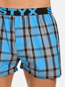 Styx Pantaloni scurți în carouri pentru bărbați Styx albaștri