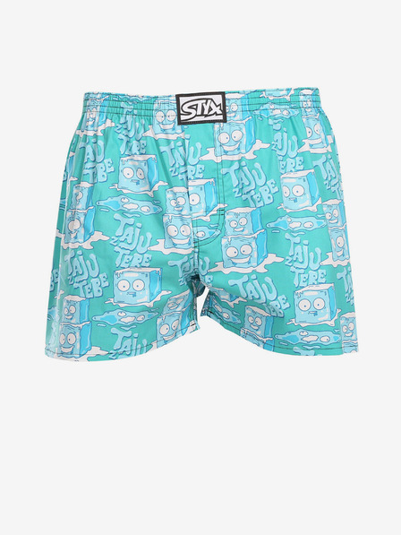 Styx Pantaloni scurți bărbați turcoaz Styx art Cuburi de gheață
