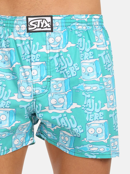 Styx Pantaloni scurți bărbați turcoaz Styx art Cuburi de gheață