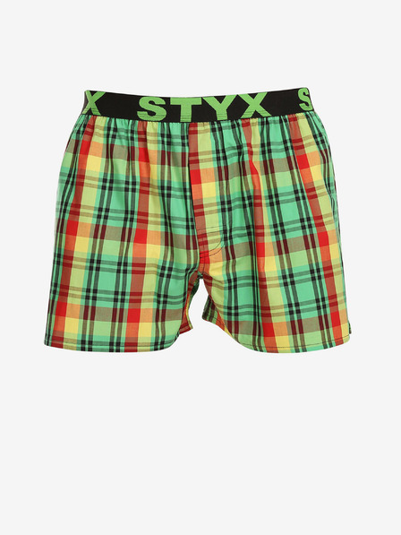 Styx Pantaloni scurți în carouri roșii și verzi Styx pentru bărbați