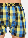 Styx Pantaloni scurți bărbătești în carouri galbeni și albaștri Styx