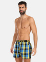 Styx Pantaloni scurți bărbătești în carouri galbeni și albaștri Styx