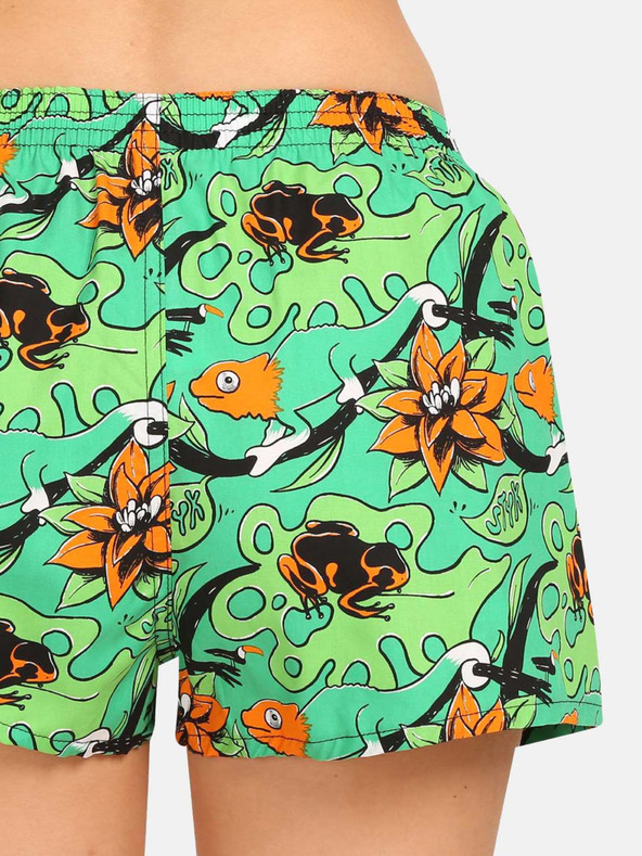 Styx Pantaloni scurți cu model pentru femei verzi Styx art Tropic
