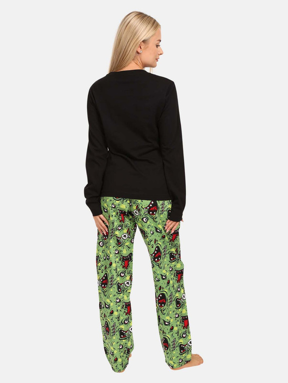Styx Pijama Styx Zombie pentru femei, negru și verde