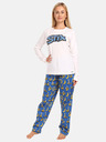 Styx Pijama pentru femei Styx Bananas albastră și albă