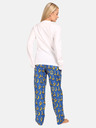 Styx Pijama pentru femei Styx Bananas albastră și albă