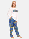 Styx Pijama pentru femei Styx Bananas albastră și albă
