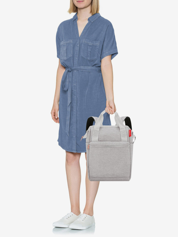 Reisenthel Gri deschis brindle 2in1 Reisenthel Allrounder R Twist Sky rose rucsac și geantă