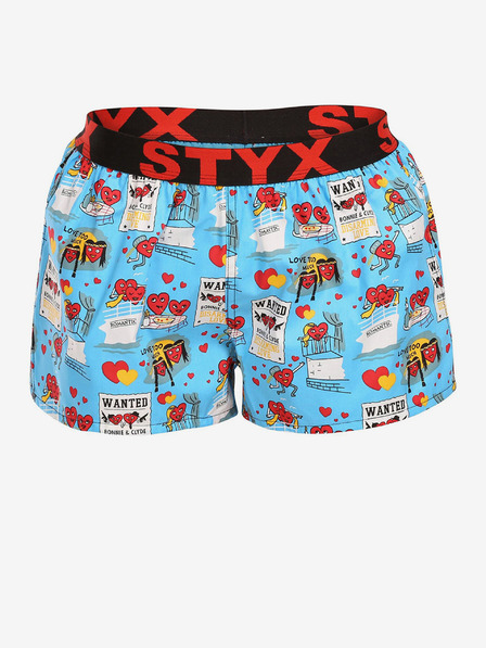 Styx Pantaloni scurți pentru femei Styx art sports rubber Valentine's Day perechi