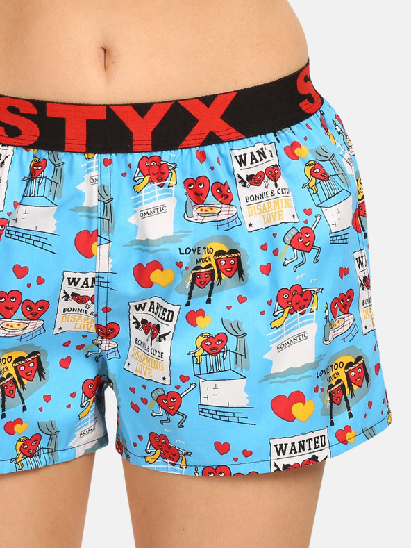 Styx Pantaloni scurți pentru femei Styx art sports rubber Valentine's Day perechi