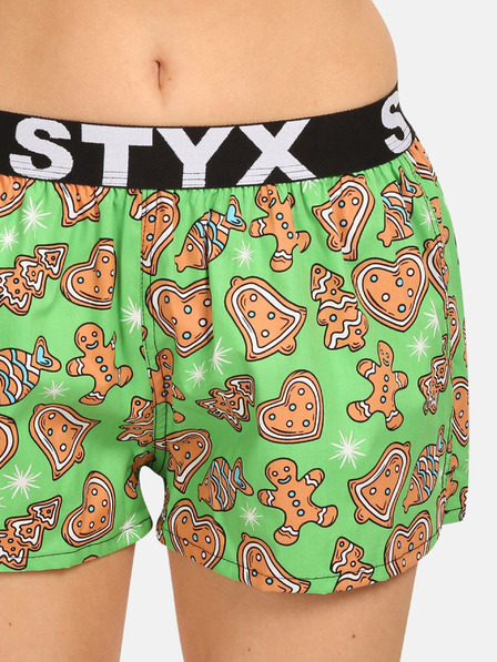 Styx Pantaloni scurți pentru femei Styx art sports rubber Crăciun turtă dulce
