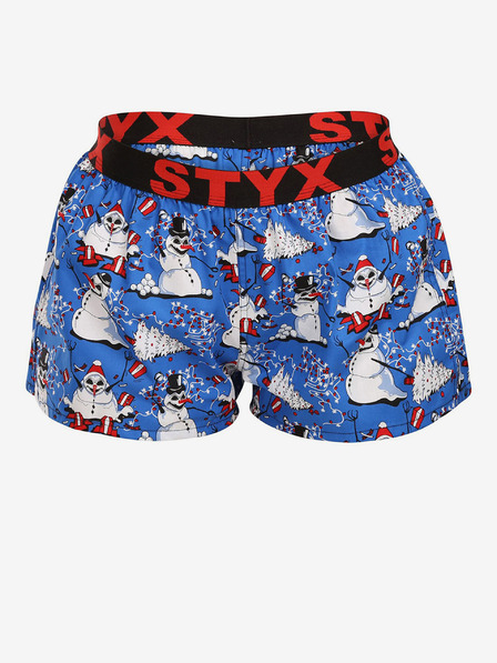 Styx Pantaloni scurți pentru femei Styx art sports rubber Oameni de zăpadă de Crăciun