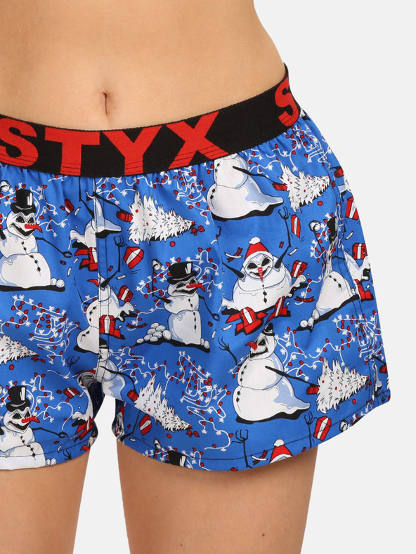 Styx Pantaloni scurți pentru femei Styx art sports rubber Oameni de zăpadă de Crăciun