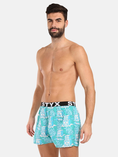 Styx Pantaloni scurți cu model Styx turcoaz pentru bărbați Cuburi de gheață