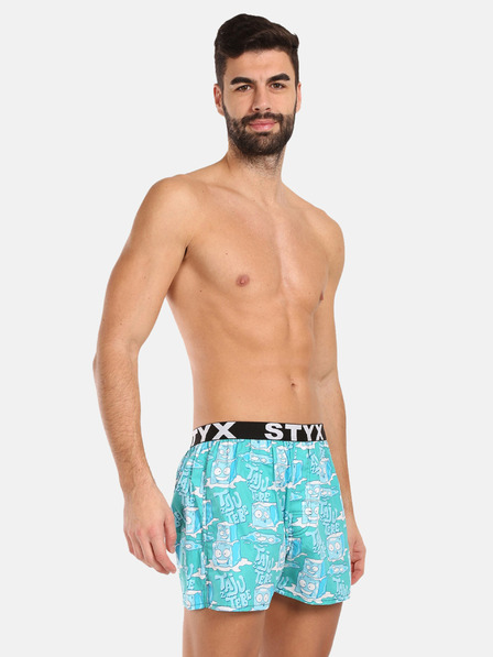 Styx Pantaloni scurți cu model Styx turcoaz pentru bărbați Cuburi de gheață