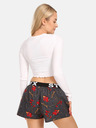 Styx Pantaloni scurți de somn cu model pentru femei roșii și gri Styx Gheare