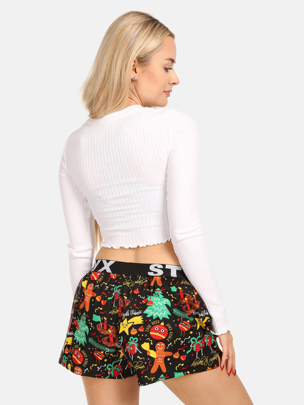 Styx Pantaloni scurți de somn cu model pentru femei verzi și negri Styx Christmas ornaments