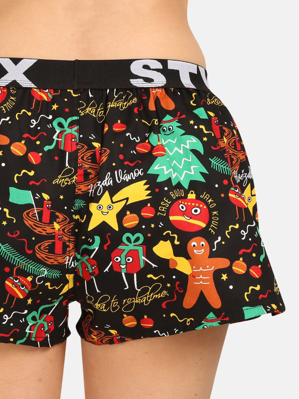 Styx Pantaloni scurți de somn cu model pentru femei verzi și negri Styx Christmas ornaments