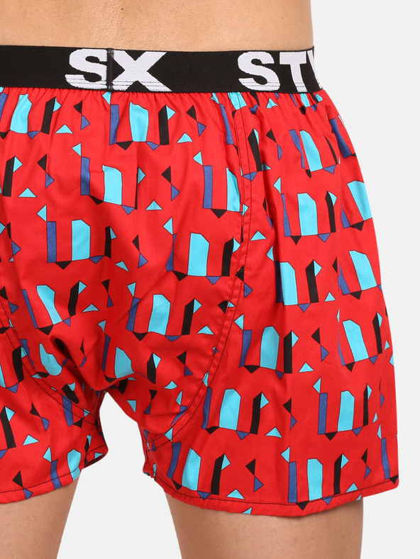 Styx Pantaloni scurți cu model roșu pentru bărbați Styx Patterns