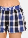 Styx Pantaloni scurți în carouri negri și albaștri Styx pentru femei