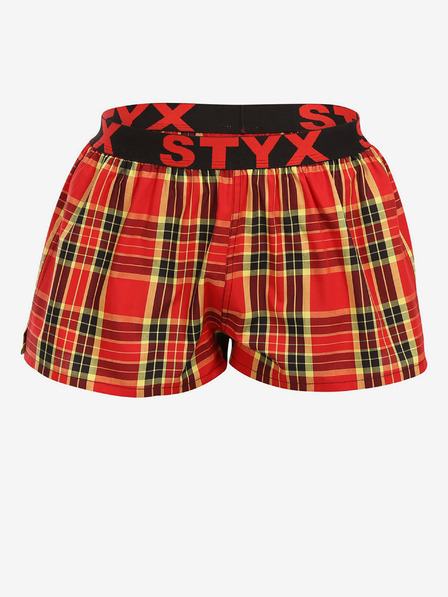 Styx Pantaloni scurți roșii cu carouri pentru femei Styx
