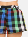 Styx Pantaloni scurți în carouri pentru femei Styx de culoare albastră și verde