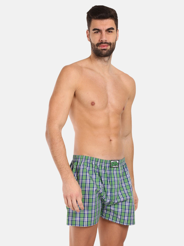 Styx Pantaloni scurți în carouri Styx pentru bărbați, verzi