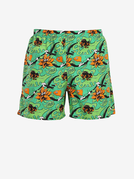 Styx Pantaloni scurți de casă cu buzunare pentru bărbați verzi Styx Tropic