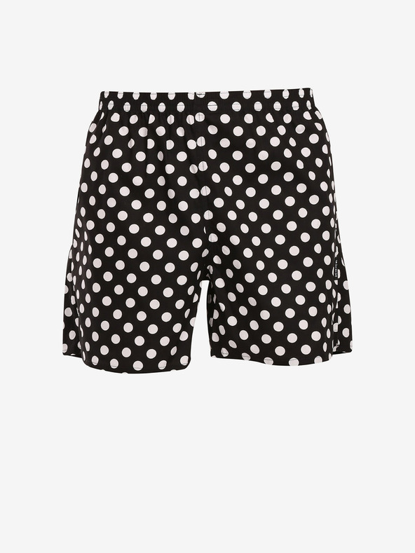 Styx Pantaloni scurți cu buzunare pentru bărbați Styx Polka Dot Home, albi și negri