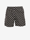 Styx Pantaloni scurți cu buzunare pentru bărbați Styx Polka Dot Home, albi și negri