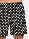 Styx Pantaloni scurți cu buzunare pentru bărbați Styx Polka Dot Home, albi și negri
