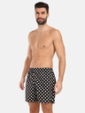 Styx Pantaloni scurți cu buzunare pentru bărbați Styx Polka Dot Home, albi și negri