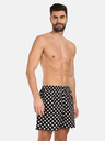 Styx Pantaloni scurți cu buzunare pentru bărbați Styx Polka Dot Home, albi și negri