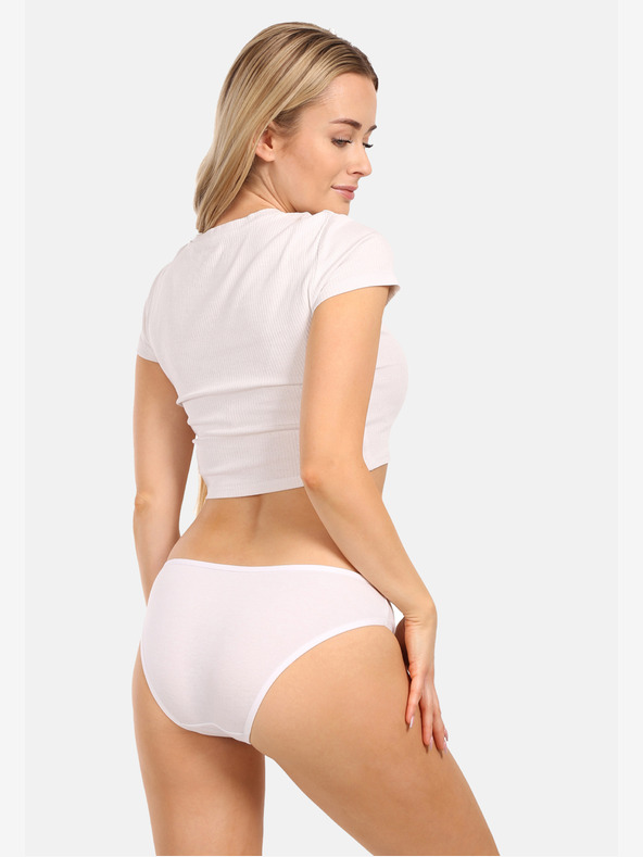 Nedeto Set de trei chiloți de damă în albastru, roșu și alb Nedeto