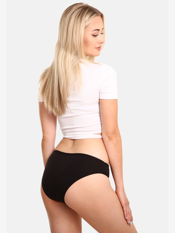 Nedeto Set de trei chiloți de damă în alb, roz și negru Nedeto