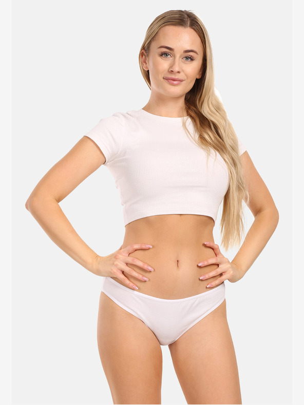 Nedeto Set de cinci chiloți de damă în alb și negru Nedeto