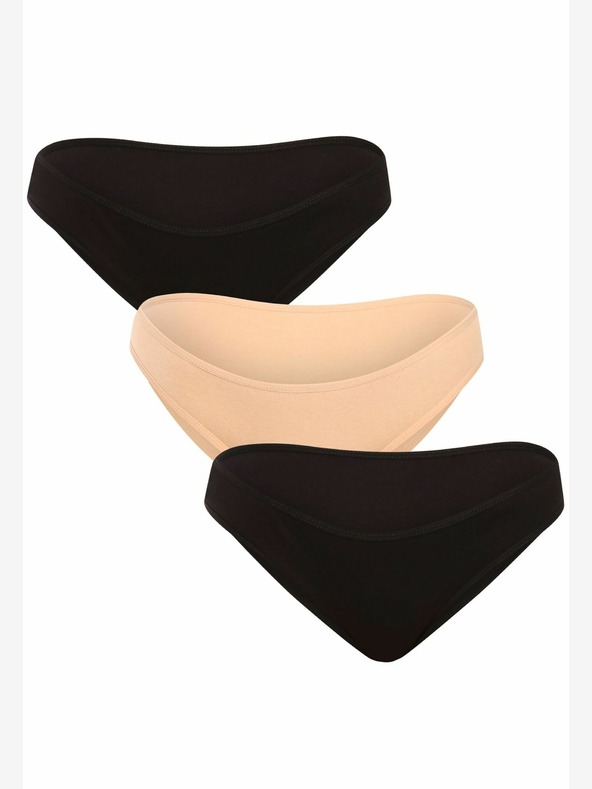 Nedeto Set de trei chiloți de damă în negru și roz Nedeto