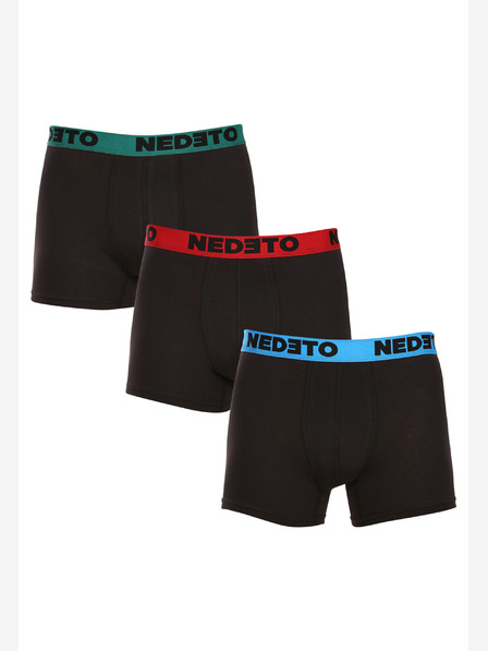 Nedeto Set de trei boxeri pentru bărbați în negru Nedeto