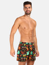 Styx Set de trei pantaloni scurți de Crăciun pentru bărbați în albastru deschis, negru și verde deschis STYX