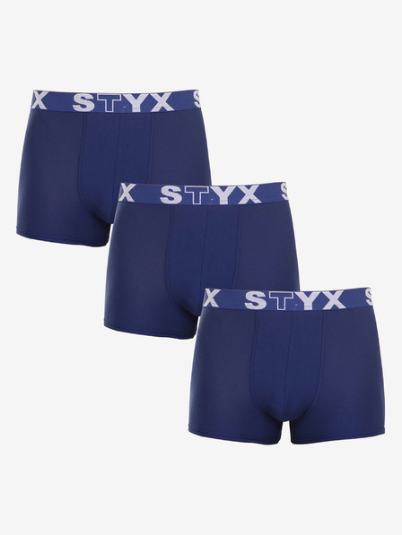 Styx Set de trei boxeri pentru bărbați în albastru închis STYX