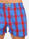 Styx Set de trei pantaloni scurți bărbătești în carouri, albastru și roșu STYX