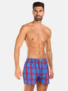 Styx Set de trei pantaloni scurți bărbătești în carouri, albastru și roșu STYX