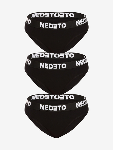 Nedeto Set de trei - chiloți de damă Nedeto negri