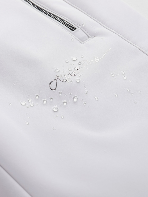 ALPINE PRO Pantaloni softshell de schi cu membrană pentru femei ALPINE PRO GERANA alb