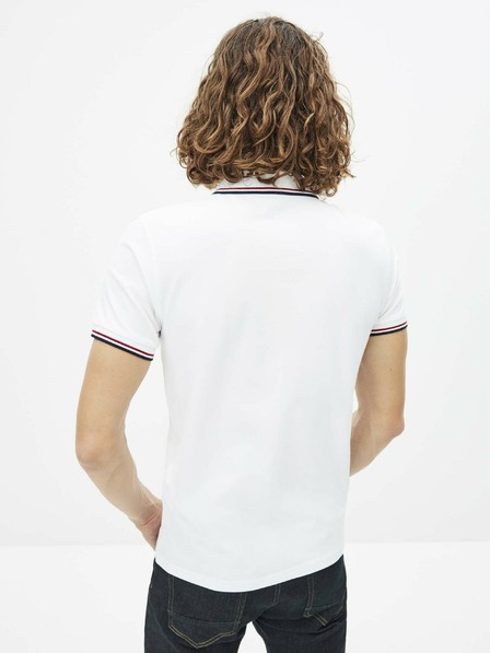 Celio Tricou polo alb pentru bărbați Celio Necetwo