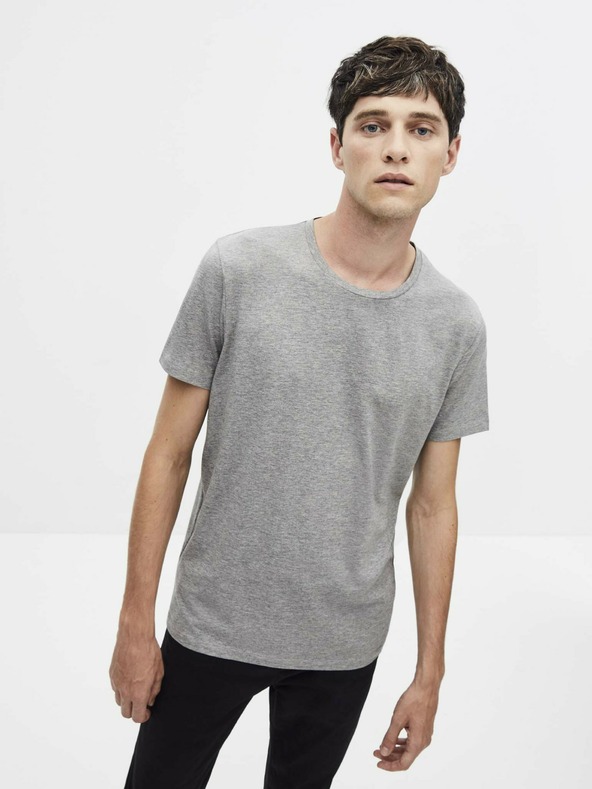 Celio Tricou de bază gri pentru bărbați Celio Neunir