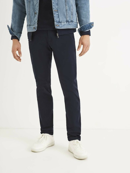 Celio Pantaloni de bărbați albastru închis Celio