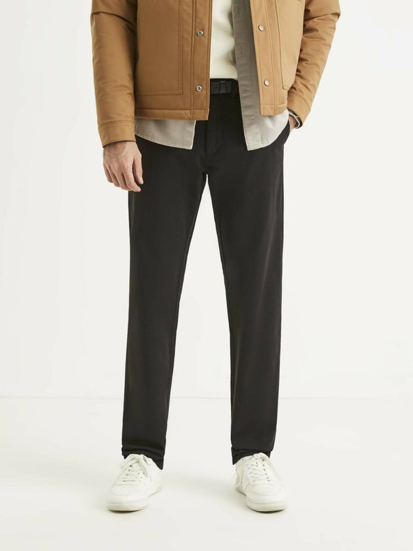 Celio Pantaloni bărbătești negri Celio