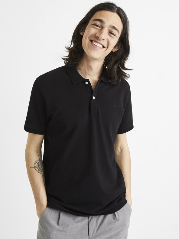Celio Tricou polo negru pentru bărbați Celio Teone