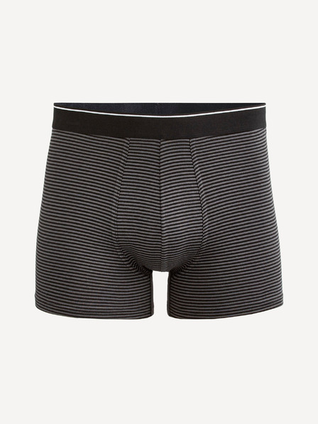Celio Pantaloni scurți boxer cu dungi, gri închis, bărbați Celio